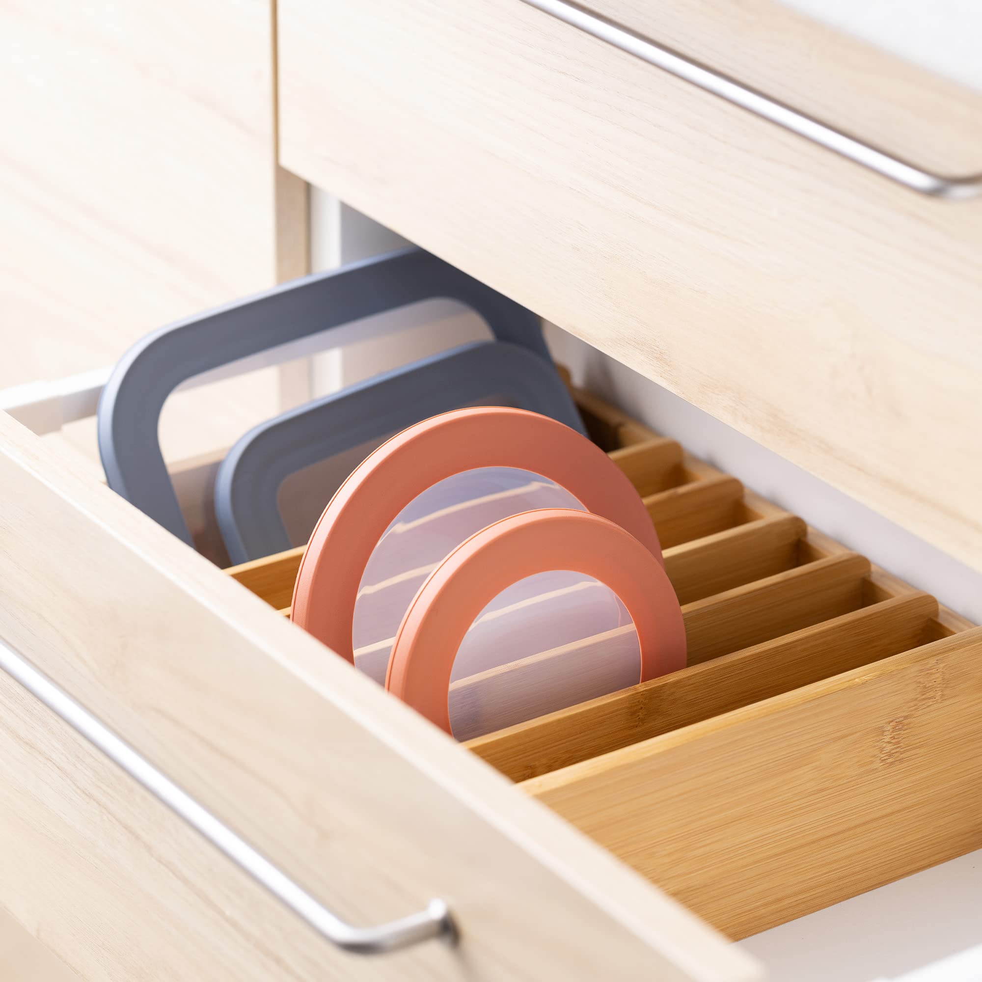 navaris-kitchen-deckelhalter-bambus-verstellbar-30x25cm image 2