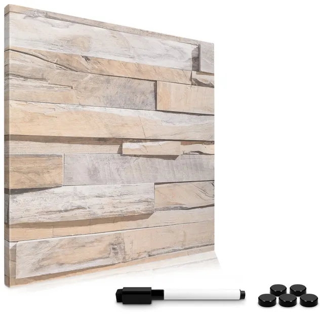 navaris-magnettafel-40x40-cm-stone-wall-beschreibbar-magnetboard image 1
