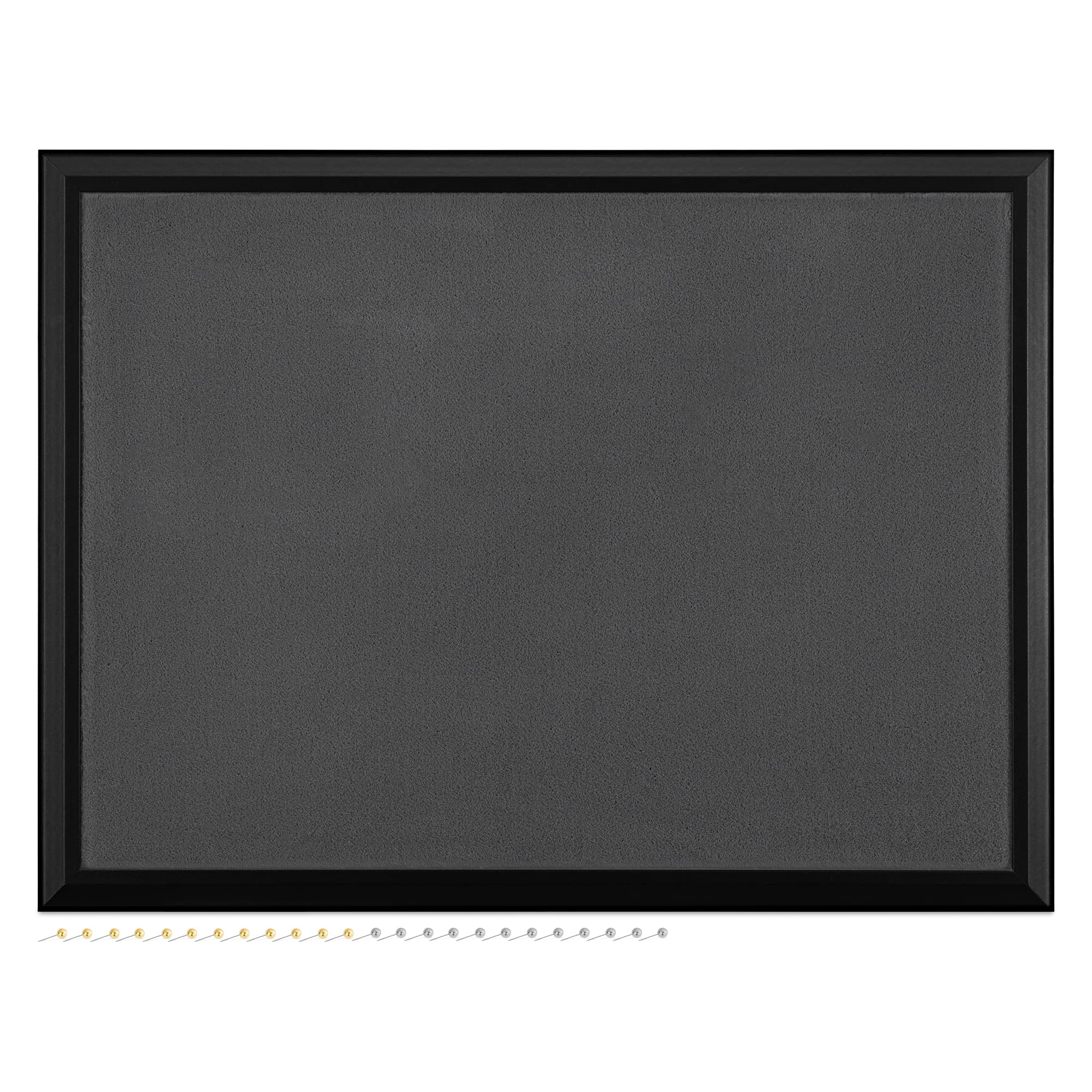 navaris-pinnwand-pl-sch-60x45cm-grau-mit-24-pins-collage image 1